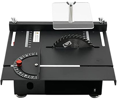 Mini scie circulaire de table - Scie à chantourner - Scie radiale - Scie circulaire de table - Précision portable - Bloc d'alimentation réglable à 7 vitesses - Pour projets de travail du bois DIY - 0
