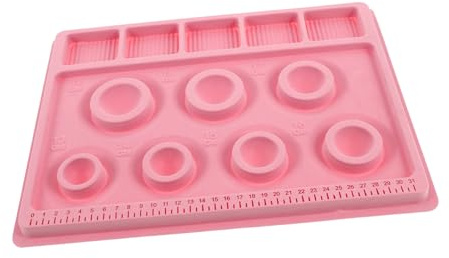Angoily Schmuckherstellungstablett Perlen Designplatte Kunststoff Beflockt Kompakt Armband Halskette Selbstgemacht Perlenorganizer Reise