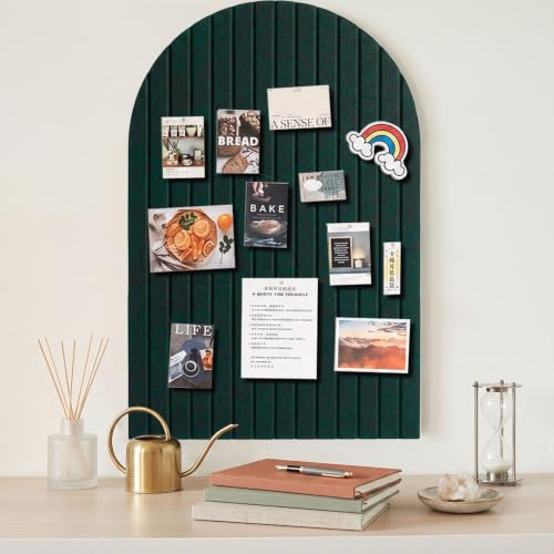 Große runde Filz Pinnwand 60x40cm Dunkelgrün filzwand selbstklebend | korkwand aus Filz,0,9cm dick,faltbare Fototafel mit selbstklebendem Klebeband,filz selbstklebend visionboard 60 pinnadeln