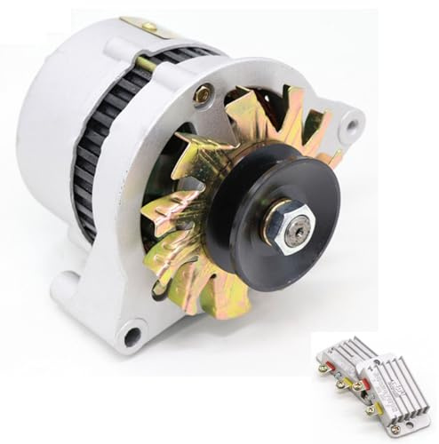 Generador agrícola sin escobillas de 1500 W, alternador de 14 V/28 V para tractores diésel, carretillas elevadoras y vehículos de 3 ruedas. Generador de alta resistencia con regulador, polea tipo B (6