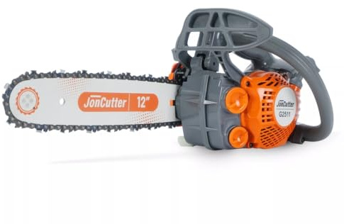 JonCutter® G2511 25-cc Profi-Benzin-Kettensäge Top-Handle – 12″ Schiene & 3/8″ LP Kette – Leichtes Arboristen-Modell für Baumpflege