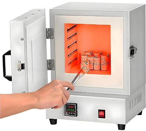 Horno De Mufla Eléctrico 2000 W Para Fundición Metales,Horno De Laboratorio Alta Temperatura 1150 °C,Horno De Mufla Cerrado,Horno De Quemado Eléctrico Industrial Para Joyería Y Metalistería