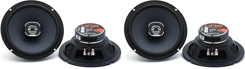 Hertz X 165 – Coppia di Altoparlanti Coassiali 2 Vie da 165 mm, 220W Peak, 55W RMS, 4 Ohm, Cono in Carta Pressata Idrorepellente, Tweeter in PEI da 24 mm, Installazione DIN Facile (Confezione da 2)