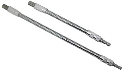 New 2PC 1/10,2 cm Sechskant-Schaft Flexible Schaft Verlängerung Bohrer Impact Driver Ratschen-Schraubendreher Extend Rod 20 cm + 30 cm Länge