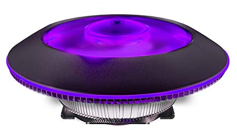 Cooler Master MasterAir G100M CPU Air Cooler - Low Profile Phase-Change Column, mini-ITX Ready, 92-mm PWM Fan with RGB Ring and Wired RGB Controller - Universal Socket Compatibility