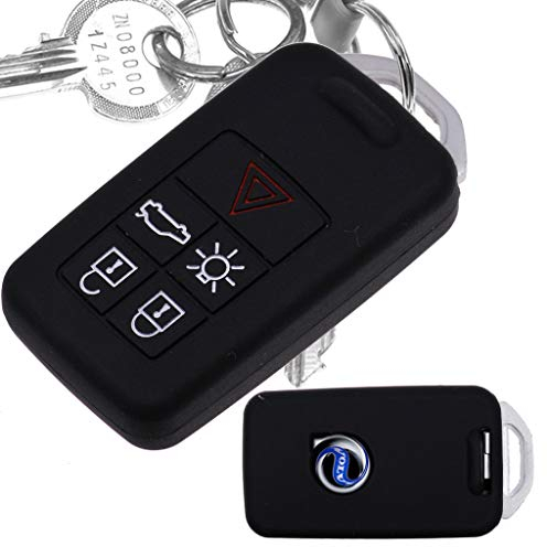 Auto Schlüssel Hülle Silikon Schutz Cover Schwarz für Volvo V40 S80 V870 XC70 XC60 S60 V60 KEYLESS