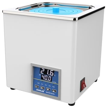 JOANLAB Laborwasserbad 3L, 300W - Einzelöffnung, Edelstahl - Präzises Thermostat ±0,1°C - Timer 0-99 Min - LED Display