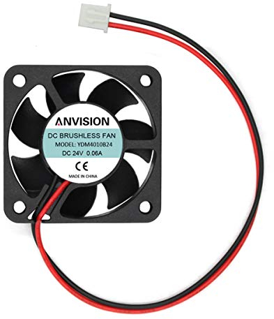 ANVISION DC 24V 40mm Dual Ball Bearing Brushless Cooling Fan, YDM4010B24