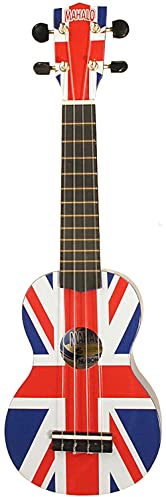 Union Jack Sopran-Ukulele mit Abdeckung: Ukulele