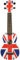Union Jack Sopran-Ukulele mit Abdeckung: Ukulele