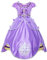 JerrisApparel Girls Princess Sofia Costume Floor Length Birthday Party Dress Up (2 Years, Violet)