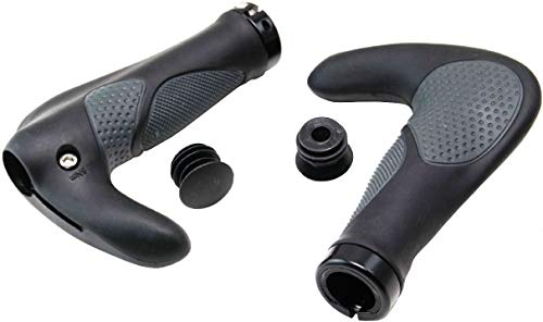 P4B | Schraubgriff - mit Gel-Kissen für mehr Stoßabsorbierung und ermüdungsfreie Fahrten | 138 mm/138 mm | 3-Komponenten-Gel-Schraubgriff | Fahrradgriffe mit BAR-Ends