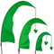 alles-meine.de GmbH 3 Stück Windfahnen/Balifahnen Farb & Größenwahl 1 Meter - grün - mit Stab/Fahnenstange - UV-beständig & wetterfest - Gartenfahnen - Windrichtungsanz..