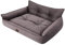 DOGGY Hundebett Haustierbett Hundeliege Gesteppt Hundekissen Bett Sofa Hundematratze Tierbett Hundesofa Matratze, Braun Fancy, XXL - 106 x 80 cm