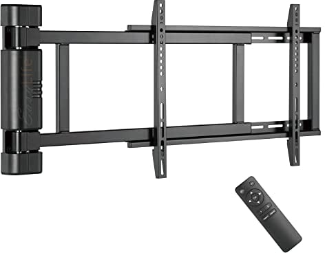 EasyLife Supporto TV da parete girevole elettricamente fino a 170°, supporto da parete VESA fino a 600x400 per LCD/OLED, TV, monitor, Smartboard da 32-75 pollici e 50 kg Max (ELWH-M1S - nero)
