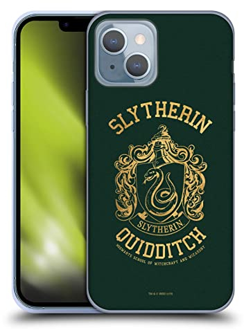 Head Case Designs Licenciado Oficialmente Harry Potter Slytherin Quidditch Reliquias de la Muerte X Caso Funda de Gel Suave Compatible con Apple iPhone 14