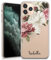 TULLUN Personalised Phone Case for iPhone SE 2020 / SE 2022 - Clear Soft Gel Custom Cover Floral Design Individual Style Initials Name Text - Bottom Handwritten Name