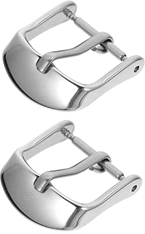 Mikikit Uhrenzubehör Uhr Schnalle 14mm 2 Stücke Professionelle Rostfreie Riemen Handgelenk Mm Zubehör Verschluss Schnallen Home Dekorativ für Schnallenersatz Uhrengeschäft Band Klatschen
