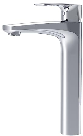Waschtischarmatur Hoch, Wasserhahn Bad für Badezimmer, Einhebelmischer Waschbecken Langer Auslauf 220mm, Mischbatterie Badarmatur, AM.PM GEM FGA92000, Chrom