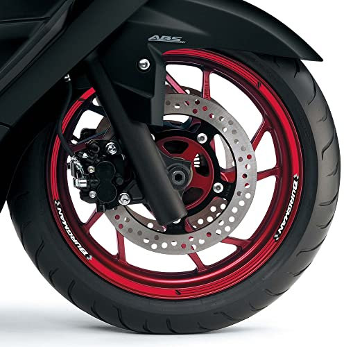 labelbike - Aufkleber Streifen Motorrad Felgen Räder Roller Schutz Kit kompatibel mit Suzuki Burgman 400 2017-2025 Rot