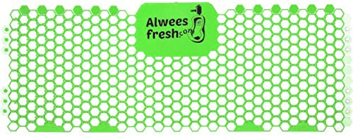 Alwees Fresh Trough Urinal Screen – 3 Pack – Fits All Types Of Trough Urinals – Professional Commercial Quality Splash Mats, Urinal Deodoriser & Odour Neutraliser (Green Apple)
