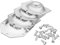 4pcs Canapé-Jambes Protecteur Pente Inclinée des Pieds De Table À Fixation des Jambes Canapé M8