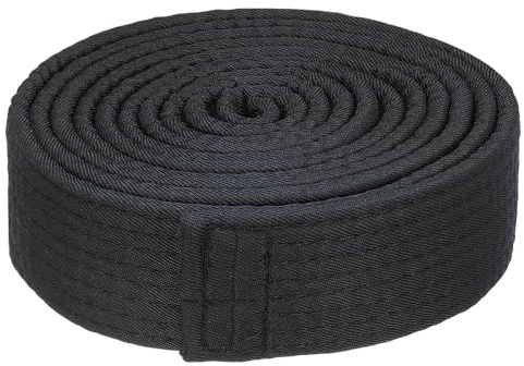 PATIKIL Taekwondo Farbiger Ranggürtel 1.5 x8.5Ft 2.6m Gürtel Schwarz | Kampfsport Judo Karate, Polyester, Für Lehrpraxis