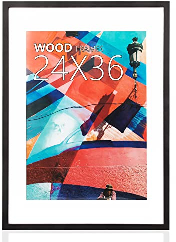 Posterrahmen für horizontale und vertikale Wandmontage, 61 x 91,5 cm, Schwarz, 61 x 91,5 cm, Posterrahmen für Wandmontage (schwarz)