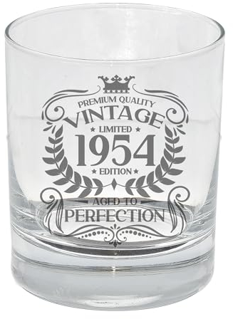 Always Looking Good Verre à whisky gravé pour 70e anniversaire pour homme - Vintage 1954 - Cadeau pour 70 ans - Verre à whisky gravé Bourbon Scotch Lowball