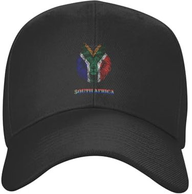 KWQDOZF Baseballkappe mit Löwe-Südafrika-Flagge für Männer und Frauen verstellbare Klassische Papa-Mütze Trucker-Kappe für Laufen Outdoor-Aktivitäten