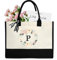 Bolsa de lona con 26 letras A-Z, bolsa de regalo personalizada, adecuada para bodas, cumpleaños, playa, vacaciones, es un gran regalo para mujeres, mamás, maestras, amigas, damas de honor (letra P)
