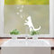 Wandtattoo Loft Sichtschutzfolie Fenster mit Katze und Schmetterlingen Motiv, Fensterfolie Blickdicht, Milchglasfolie Fenster, Fensterdeko Selbstklebende Folie, Fenster Dekoration, Fenster Klebefolie