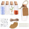 DITK-U 18 Stück x 40ML Mini Glasflaschen mit Korken Kleine Flaschen Reagenzglas mit Tag Anhänger, Als Gastgeschenk, Hochzeitsdeko, Gewürzgläser, Deko Weihnachten