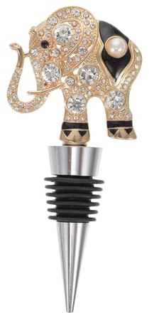 OUNONA 1pc Elephant Wine Bottle Stopper Wine Bottle Decoration Elephant Wine Stopper Wine Bottle Toppers Silicone Animals Bottle Plug Creative Bottle Stopper Metal Cork Plastic