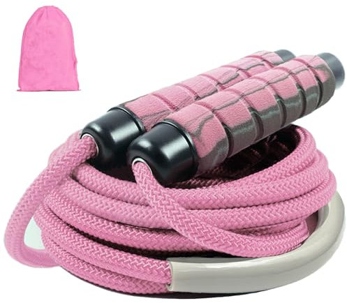FitColt Weighted Jump Rope Nylon Adjustable - Tangle-Free Jump Rope for Women, Men, Kids, and Adults with Foam Handle, Rapid Speed with Ball Bearings, 360° Rotation Jumprope for Fitness, Training and