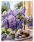 DCIDBEI Diamond Painting Lila Blumen 40x50cm Malen nach Zahlen Blumen Hyazinthe Diamant Painting Bilder Blume Katze Diamond Painting Fensterbild Frühling Flowers Painting by Numbers Flower Purple