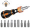 Magnetic Ratchet Screwdriver, 9 in 1 Adjustable Rotation Screwdriver Multi-Bit Repair Tools Kit Multipurpose Screwdriver for Home Repairman Electrician Use