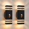 CELAVY Aussenlampe Außenlampe mit Bewegungsmelder 2 Stück, LED GU10 Außenleuchte Aussenleuchte Wand, IP65 Lampe Wandleuchte Wandlampe aussen, Aussenbeleuchtung Außenwandleuchte Hauswand, Schwarz