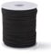 CABODYALS 45.72M 2MM Black Faux Suede Cord Flat Vegan Leather Lace Korean Imitation Suede Leather Cord Bulk Rolls with Spool for Jewelry Making Bracelets Necklace Braiding Crafts Knotting Weaving