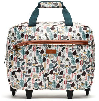 MISAKO Bosque maletín con ruedas estampado Mujer - Bosque Multicolor 39 X 44 X 15 cm