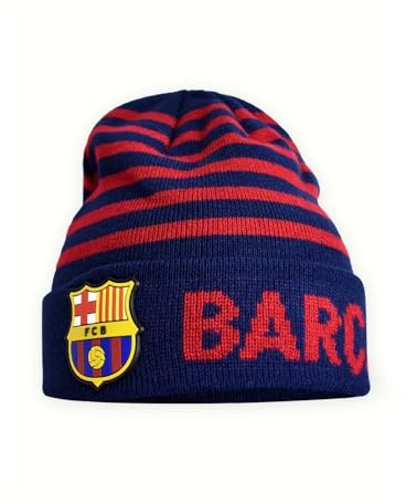 F.C Barcelona 5004G7B Mütze für Erwachsene, Wappen, Barça, bestickt, blaue Linien