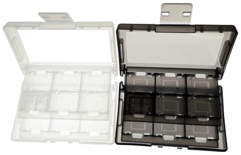 Booge 2 Pcs Game Card Case 24-in-1 Game Storage Case for Nintendo Switch OLED Card TF Memory Card