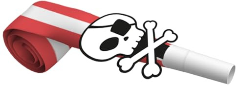 Folat 27478 Piraten Deko Kinder Geburtstag - Luftrüssel - Pirate Party - 6 Stück - Piratenparty Mädchen Junge