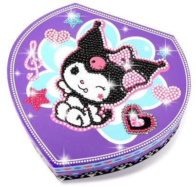 Ainvliya Kur-omi Schmuckkästchen Mädchen- DIY Diamond Schmuck Organizer Art Aufbewahrungsbox mit Spiegel Kinder Schmuckaufbewahrung Bastelset Schmuckschachtel für Geschenke Mädchen 5 6 7 8 9 Jahre