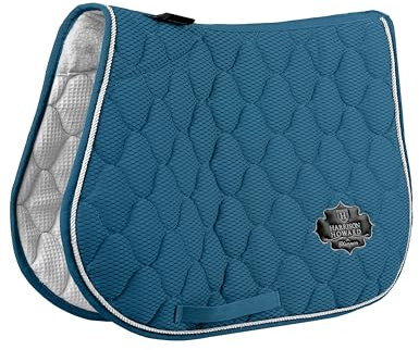 Harrison Howard Allzweck-Schabracke, Englisch, Allzweck-Schabracke für Pferde, Polsterung, Rückenstütze für Reiten, Blaugrün