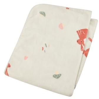 Sterntaler Babydecke Hase Hanni 100x75cm - Kuscheldecke aus weichem Plüsch mit süßem All-Over Motiv - eine Kurze und eine langflorige Seite - Schmusedecke - ab Geburt - Geschenk Idee, helltürkis