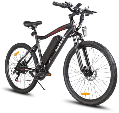 SAMEBIKE Electric Bike for adults, 26 Hardtail Mountain E-Bike with 13AH Removable Battery, Top Power 250W Motor & Max Speed 25KM/H, High Torque Fork Suspension Outdoor Commuter Bicycle