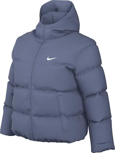 Nike Sportswear Classic Puffer Lockere Therma-Fit Jacke Mit Kapuze Für Damen, World Indigo/White, FZ5899-499, S