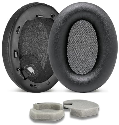 UOWGA Replacement Ear Pads for Sony WH-1000XM4 (WH1000XM4) Noise Isolation Headphones,ar Pads Cushions with Noise Isolation Foam, Added Thickness, Without Affecting Sensor. (Black)