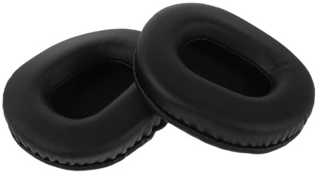HOMSFOU Ersatz Ohrpolster Oval Aus Schaumstoff 2 Stück Weich Und Langlebig Schwarz 100x80mm Kompatibel Für Sport- Gaming Und Büro Headsets Geräuschisolierend Und Leicht Zu Reinigen